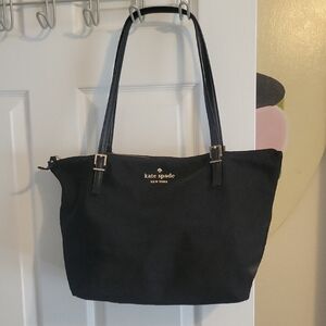 Kate Spade Watson Lane Small/Med Maya Nylon Tote  - Black/gold
